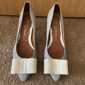 Jeffery Campbell grey bow kitten heels size 8